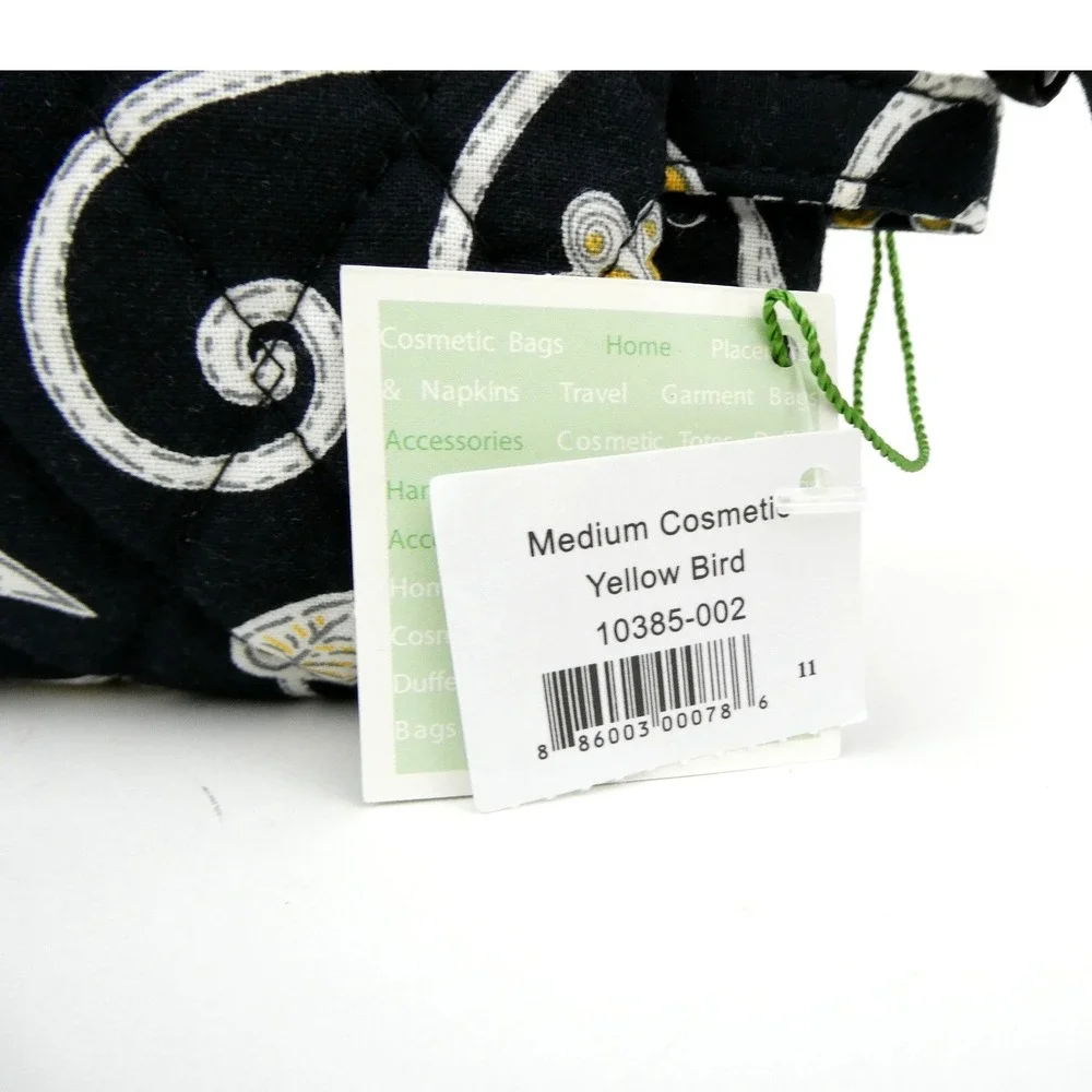Vera Bradley Yellow Bird Medium Cosmetic Case NWT